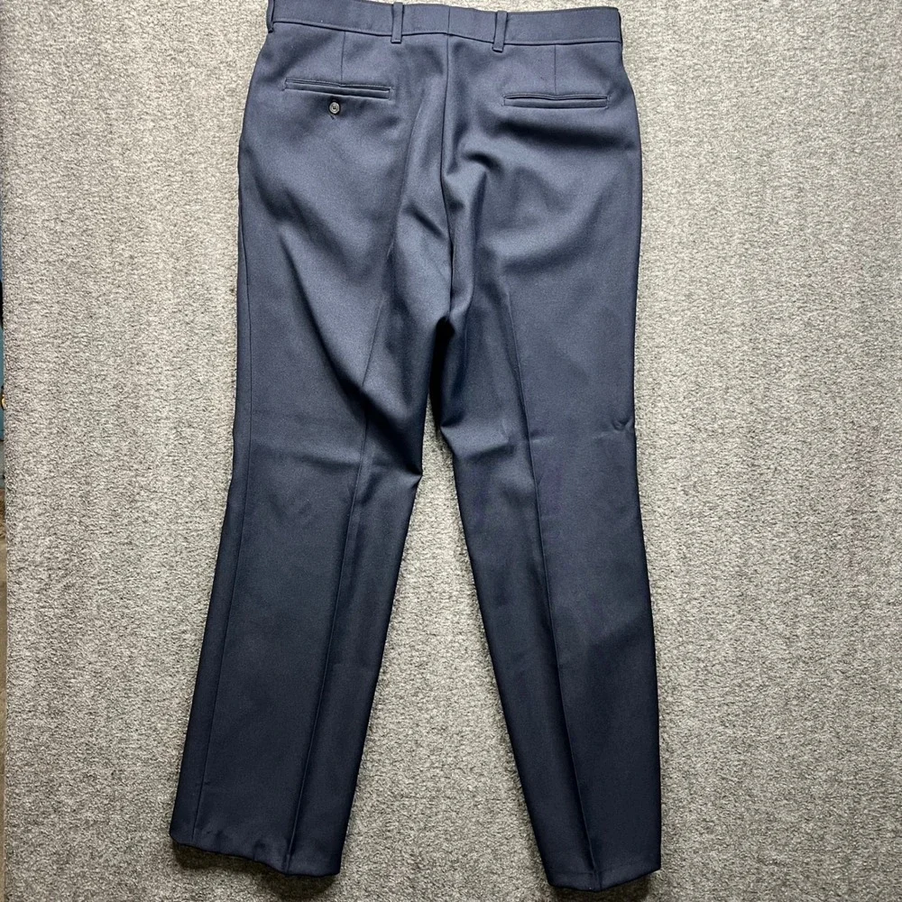 Vintage‎ Levis Action Slacks Mens 34x31 Navy Blue Fits 32x32 Made in USA  Pants